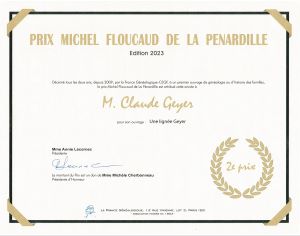 Prix Michel FLOUCAUD de LA PÉNARDILLE édition 2023